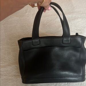 Coach Black Tote Smooth Leather